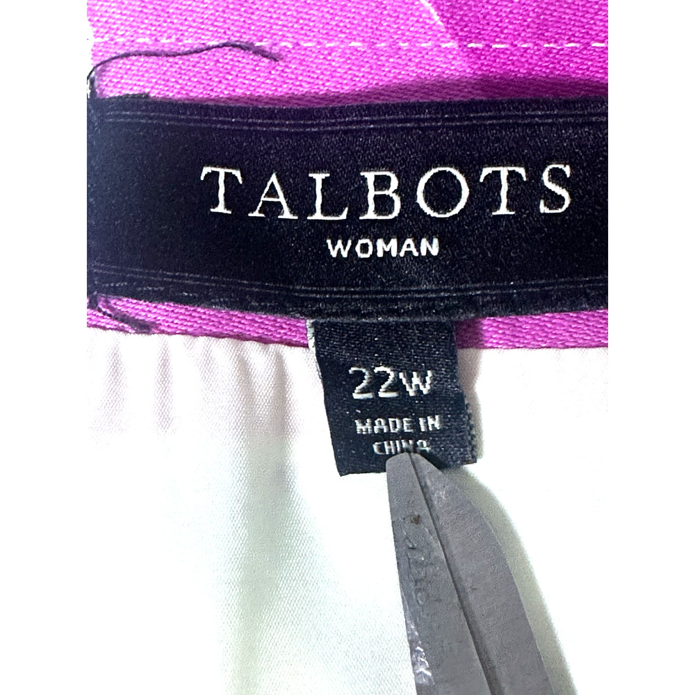 Talbots Women Skirt Plus‎ Size 22W Floral Print Twill Cotton Straight Cut - Picture 8 of 16